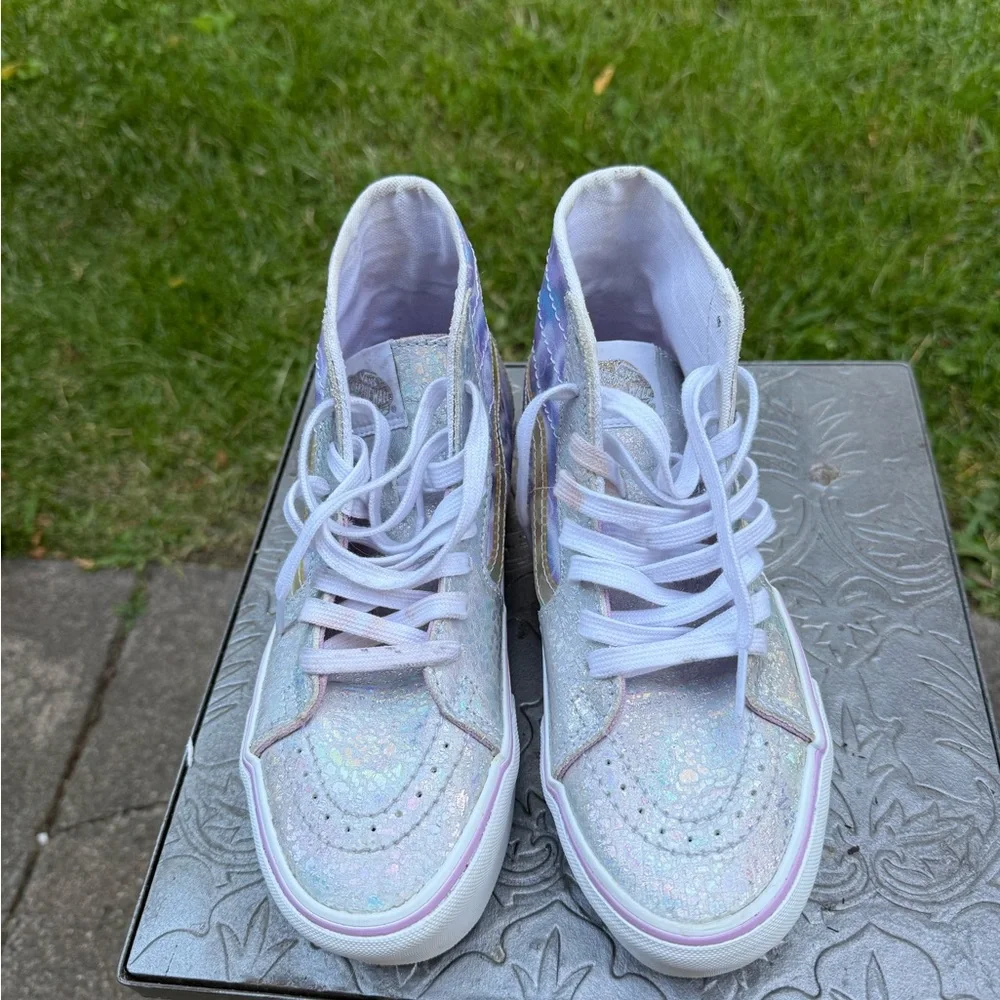 Vans Sk8-Hi Tapered Stackform Platform Shoe Sneaker Butterfly Dream White Womens - Picture 4 of 4
